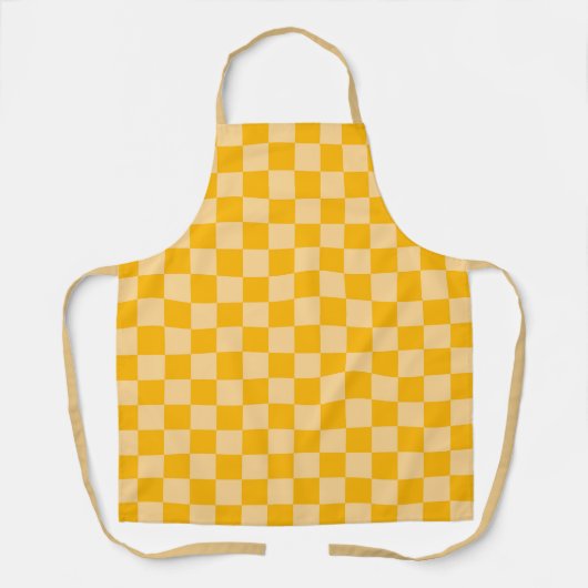 Citrus cream checkered board pattern schort (Voorkant)