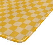 Citrus cream checkered board pattern snijplank (Hoek)