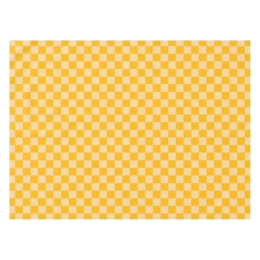 Citrus cream checkered board pattern tafelkleed (Voorkant (Horizontaal))