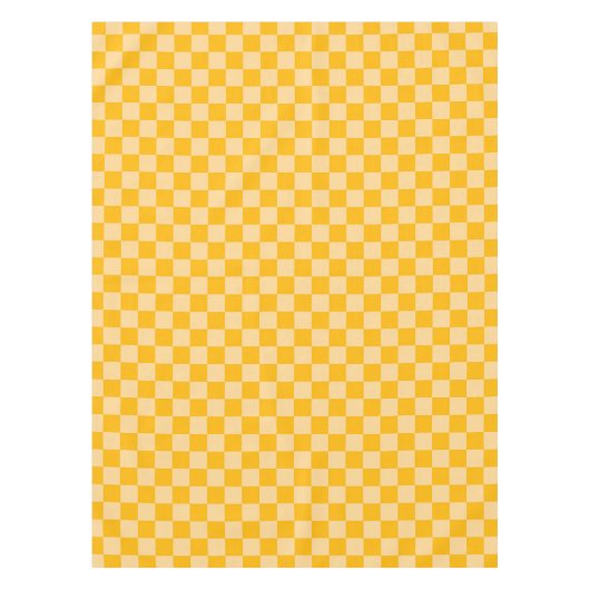 Citrus cream checkered board pattern tafelkleed (Voorkant)