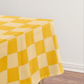Citrus cream checkered board pattern tafelkleed (Voorbeeld)