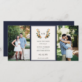 Citrus Crest Monogram Foto Save The Date