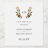 Citrus Crest Monogram Wijn Etiket (Enkel label)