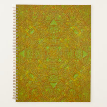 Citrus Damask Mandala Map Map Binder