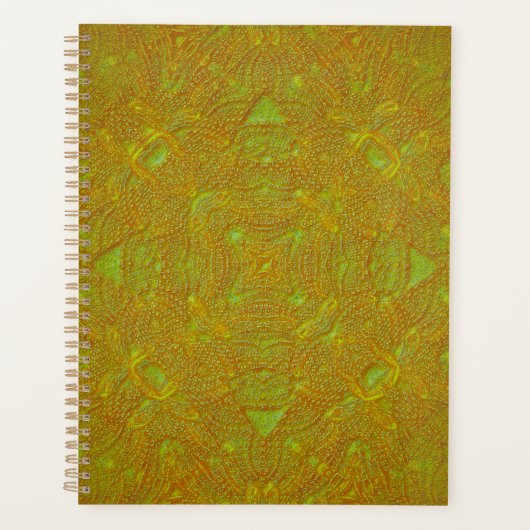 Citrus Damask Mandala Map Map Binder Planner (Voorkant)