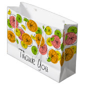 Citrus Dank je, grote cadeau Groot Cadeauzakje (Voorkant Gekanteld)