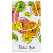 Citrus Dank u geschenkzak klein Cadeauzakje (Achterkant)