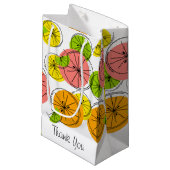 Citrus Dank u geschenkzak klein Cadeauzakje (Voorkant Gekanteld)