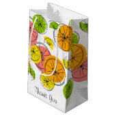 Citrus Dank u geschenkzak klein Cadeauzakje (Achterkant Gekanteld)