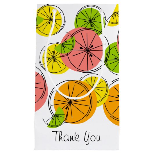 Citrus Dank u geschenkzak klein Cadeauzakje (Voorkant)