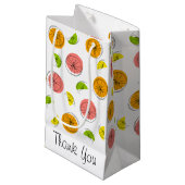 Citrus Dank u geschenkzak klein Klein Cadeauzakje (Voorkant Gekanteld)