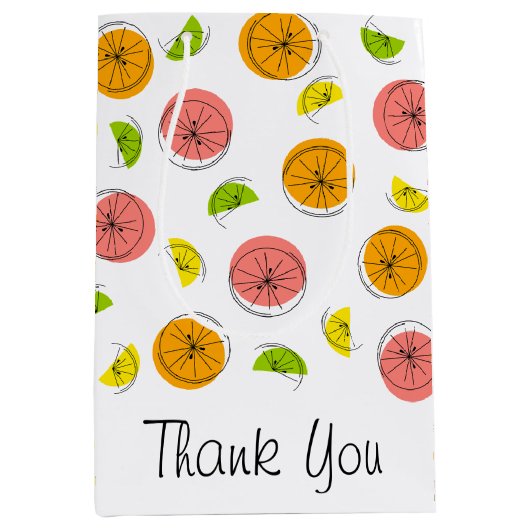Citrus Dank u geschenkzak medium Cadeauzakje (Voorkant)
