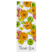 Citrus Dank u geschenkzak wijn Wijn Cadeautas (Achterkant)