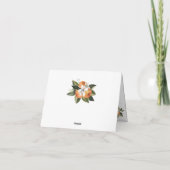 Citrus Dankkaartjes Citrus Bruidsfeest Bedankkaart (Achterkant)