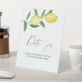 Citrus - date nachtideeën. Datum jar bridal game Reclamebord Met Voetstuk (Insitu)