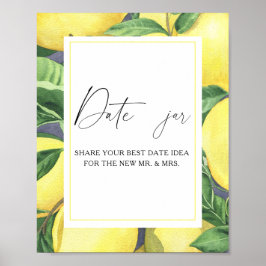 Citrus - date night ideeën. Date pot bruidsspel Poster