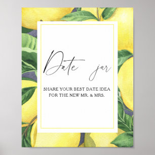 Citrus - date night ideeën. Date pot bruidsspel  Poster