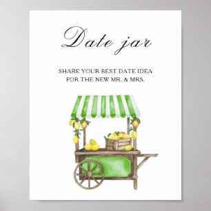 Citrus - date night ideeën. Date pot bruidsspel  Poster