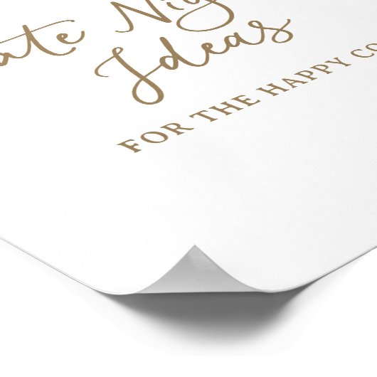 Citrus Datum Nacht Ideeën Vrijgezellenfeest Teken Poster (Hoek)