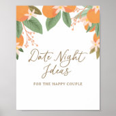 Citrus Datum Nacht Ideeën Vrijgezellenfeest Teken Poster (Voorkant)