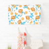 Citrus Delight gebak en bladeren dessert patroon Spandoek (Insitu)