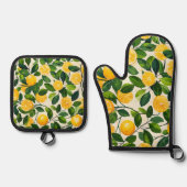 Citrus Delight Keukenset Ovenwant & Pannenlap Set (Voorkant)