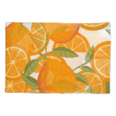 Citrus Delight: Oranje fruitpatroon Kussensloop (Achterkant)
