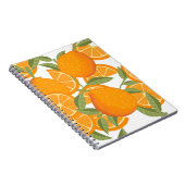 Citrus Delight: Oranje fruitpatroon Notitieboek (Rechterzijde)