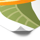 Citrus Delight: Oranje fruitpatroon Poster (Hoek)