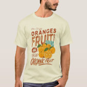 "Citrus Delight" – Organic Orange Retro Tee T-shirt (Voorkant)