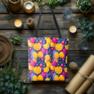 Citrus Delight Wellness-tas & Levendige Vruchten Tote Bag