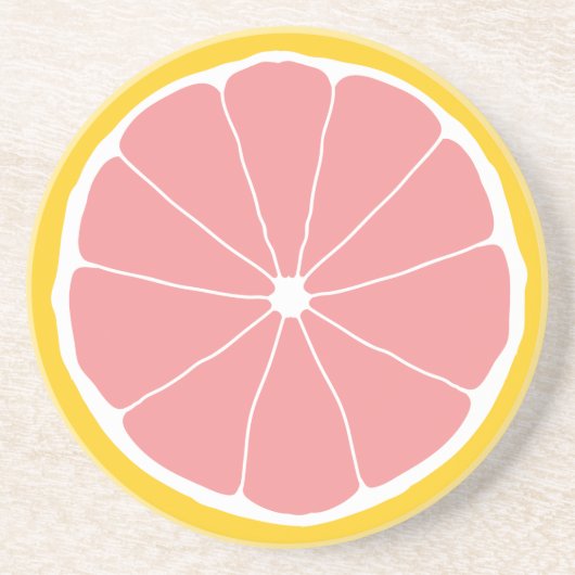 Citrus Drink Onderzetter, Citrus Decor, Grapefruit Zandsteen Onderzetter (Voorkant)