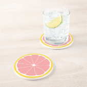Citrus Drink Onderzetter, Citrus Decor, Grapefruit Zandsteen Onderzetter (Zijkant)