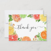 Citrus een beetje cutie Baby shower Bedankkaart (Voorkant)