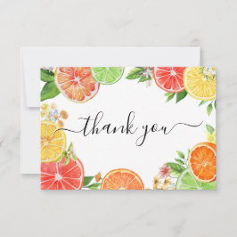 Citrus een beetje cutie Baby shower Bedankkaart