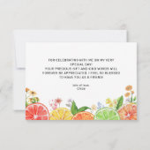 Citrus een beetje cutie Baby shower Bedankkaart (Achterkant)