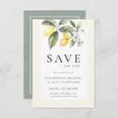 Citrus Elegante Mediterrane bruiloft Save The Date (Voorkant / Achterkant)