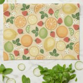 Citrus en aardbeien theedoek (Gevouwen)