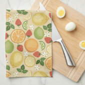 Citrus en aardbeien theedoek (Quarter Fold)