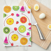 Citrus en bessen theedoek (Quarter Fold)