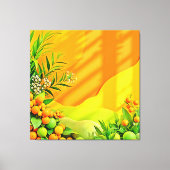 Citrus en bladeren Graphic Canvas Afdruk (Voorkant)