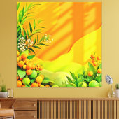 Citrus en bladeren Graphic Canvas Afdruk (Insitu (Woonkamer))