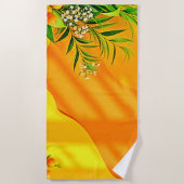 Citrus en bladeren Graphic Strandlaken (Voorkant)