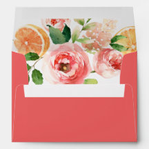 Citrus en Bloemen Aquarel Envelop