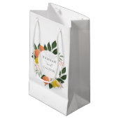 Citrus- en groenbruiloft klein cadeauzakje (Voorkant Gekanteld)