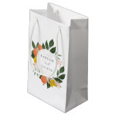 Citrus- en groenbruiloft klein cadeauzakje (Achterkant Gekanteld)