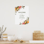 Citrus en Groene Bruiloftsborrel Welkom Poster (Keuken)