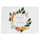 Citrus en Groene Huwelijk Groot Cadeauzakje (Voorkant)