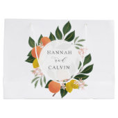 Citrus en Groene Huwelijk Groot Cadeauzakje (Achterkant)