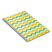 Citrus en Limoen Chevron Zigzags Geel Groen Notitieboek (Rechterzijde)